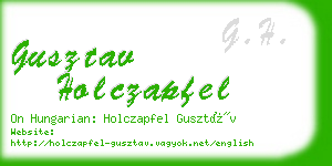 gusztav holczapfel business card